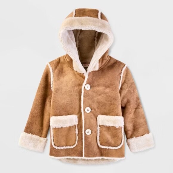 NWOT Toddler Faux Shearling Jacket - Cat & Jack™ 18M - Picture 1 of 7